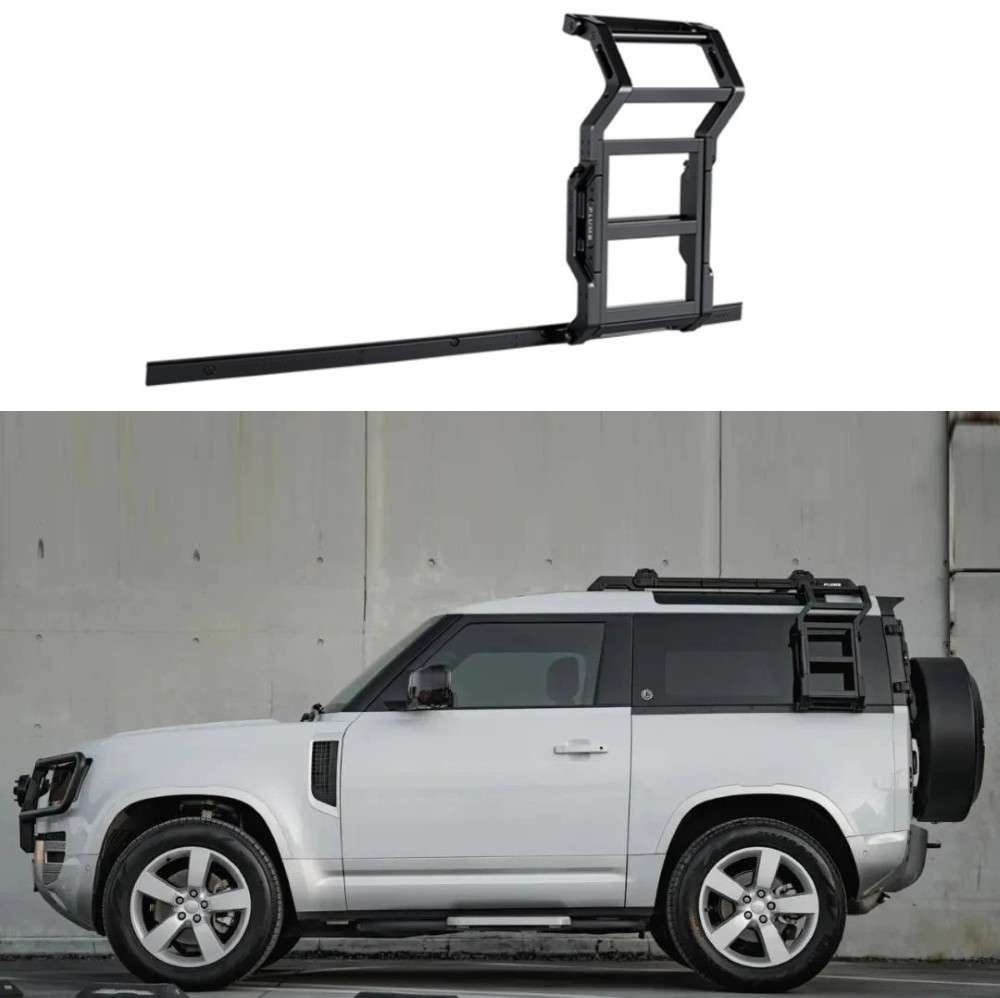 Car Craft Compatible With Range Land Rover Defender 2020-2025 90 Plumb M-one Side Climbers Ladder Plumb-016 - CAR CRAFT INDIA