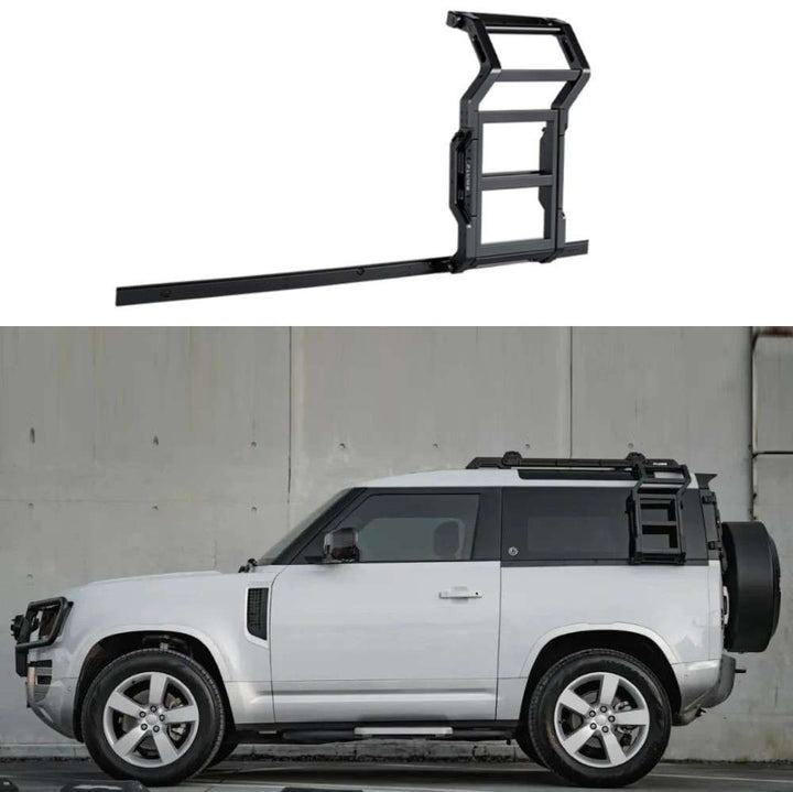Car Craft Compatible With Range Land Rover Defender 2020-2025 90 Plumb M-one Side Climbers Ladder Plumb-016 - CAR CRAFT INDIA