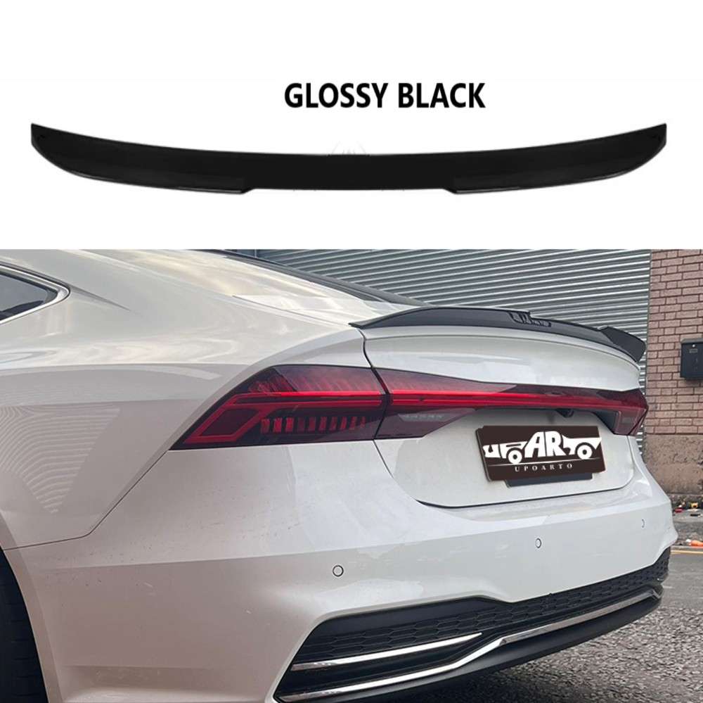 Car Craft Compatible With Audi A7 2019+ Rear Trunk Wing Boot Spoiler Lip Splitter Skirt Usa Ar-audi-043 Cf Carbon Fiber Look - CAR CRAFT INDIA