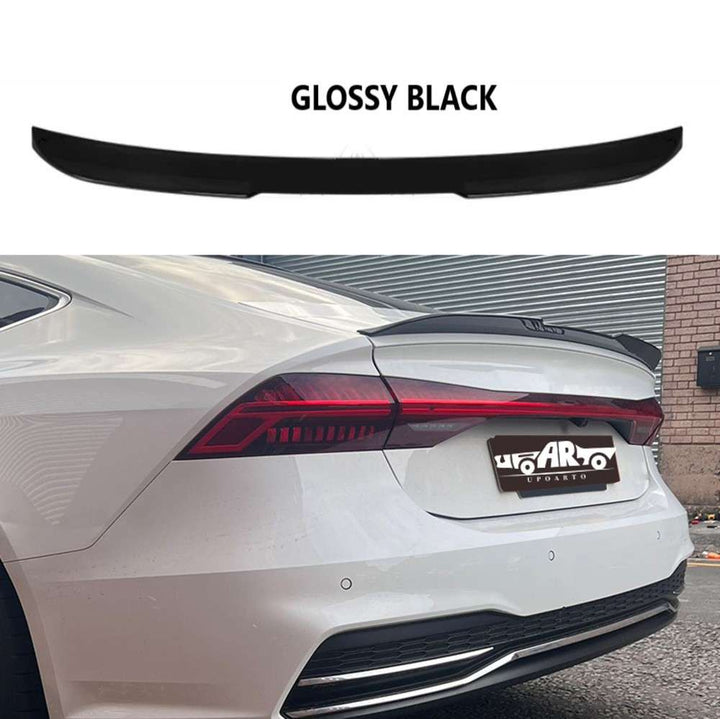 Car Craft Compatible With Audi A7 2019+ Rear Trunk Wing Boot Spoiler Lip Splitter Skirt Usa Ar-audi-043 Cf Carbon Fiber Look - CAR CRAFT INDIA