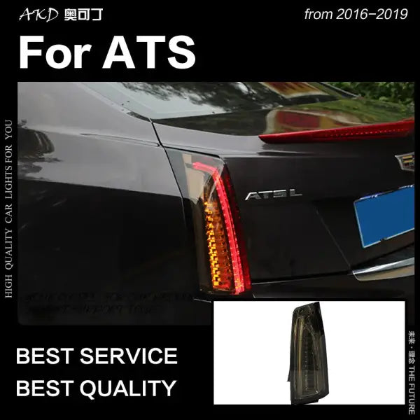 Cadillac ATS Tail Lights 2016-2019 ATS L LED Tail Light Rear Lamp DRL Dynamic Signal Brake Reverse