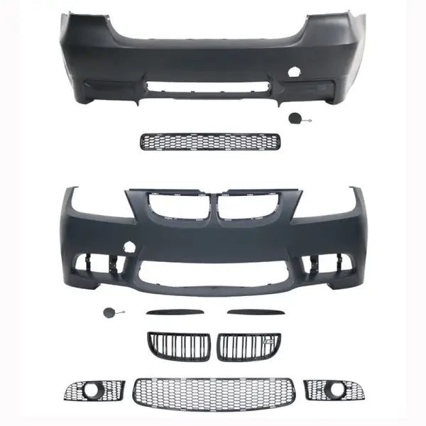 Car Auto Parts for BMW E90 2005-2008 Modified to M3 Body Kit Sedan Front Bumper Rear Bumper Grille and Side Skirts