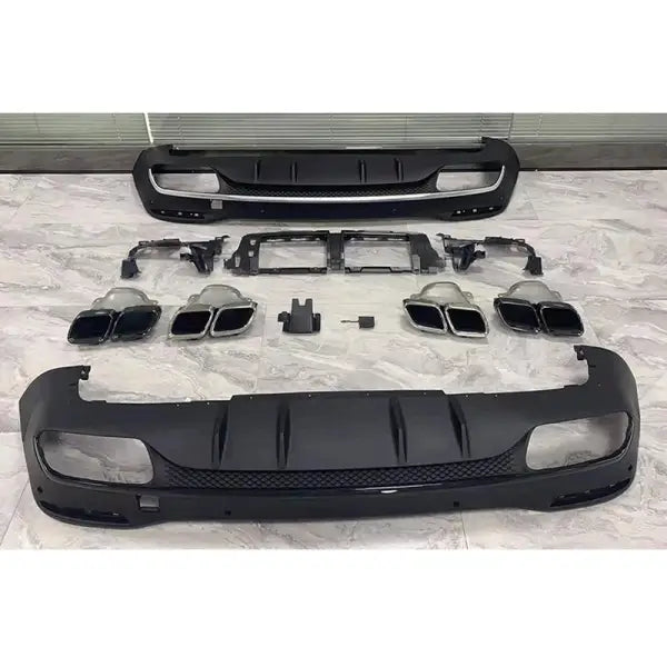 Car Auto Parts for Mercedes-Benz W167 Modified to GLE63 AMG Rear Differ with Exhat Pipe Steel or Black 2020 Bumper Spoiler