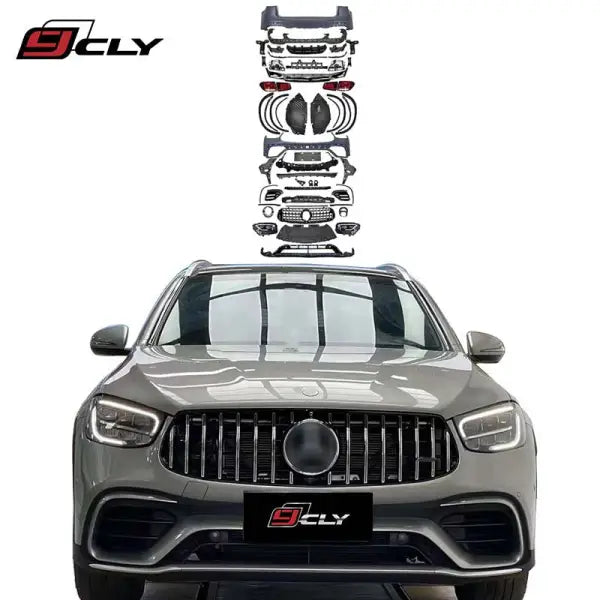 Car Body Kit for Benz GLC X253 Old Upgrade New Glc63S AMG Body Kits Front Bumper Grille Diffuser Rear Bumper
