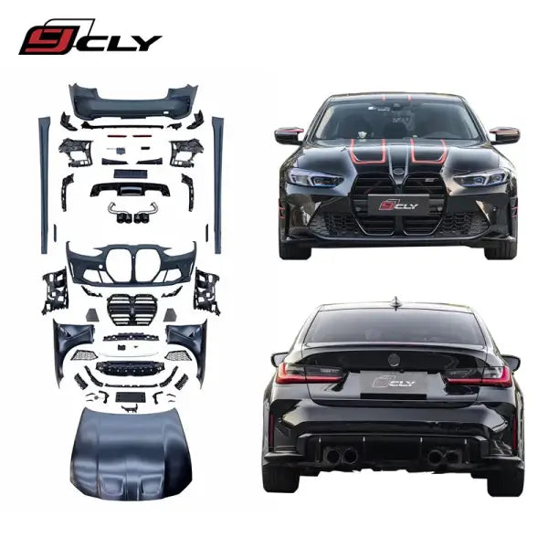 Car Body Kits for BMW 3 Series G20 LCI Upgrade M3 Body Kits Front Bumper Hood Fender Rear Bumper Diffuser 2023 2024