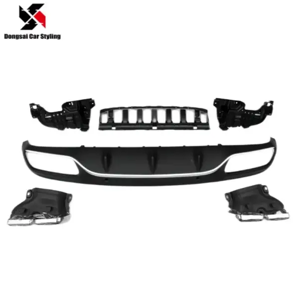 Car Body Kits Rear Bumper Car Fins Spoiler Winglet Splitter Diffuser for Mercedes Benz C Class W205 C43 C63S Coupe