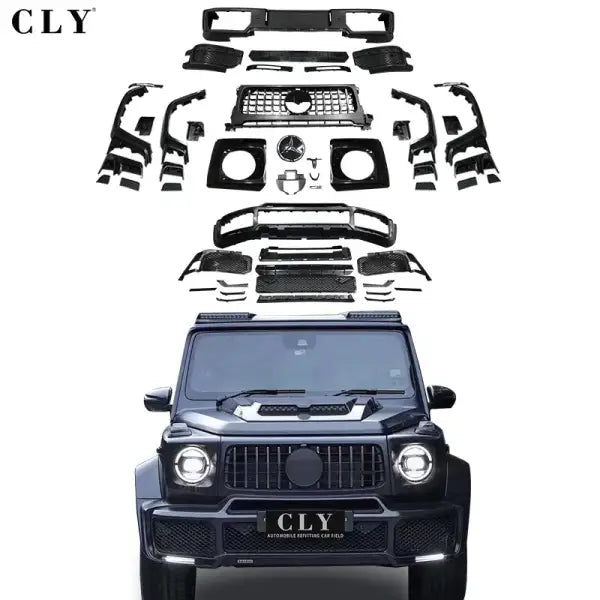 Car Bumpers for 2019 2020 2021 2022 Benz G Class W464 Upgrase BBS Style Front Car Bumper Front Grille Wheel Arch