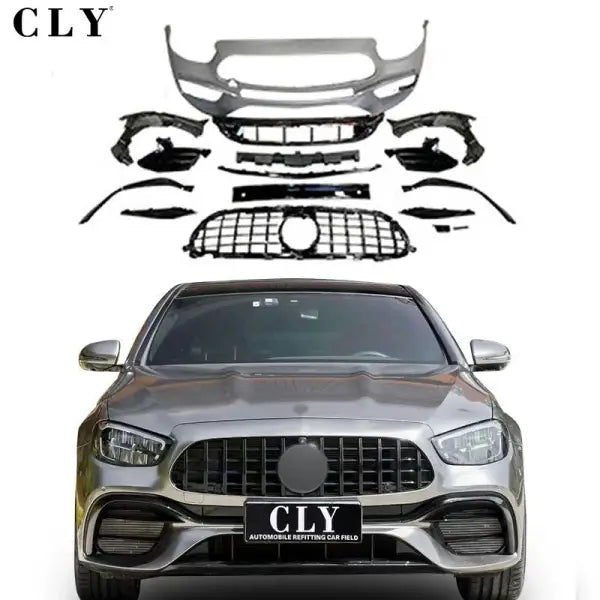 Car Bumpers for 2020+ Benz E Class W213 Facelift E63S AMG Body Kits Front Car Bumper GT Grille Front Bumper