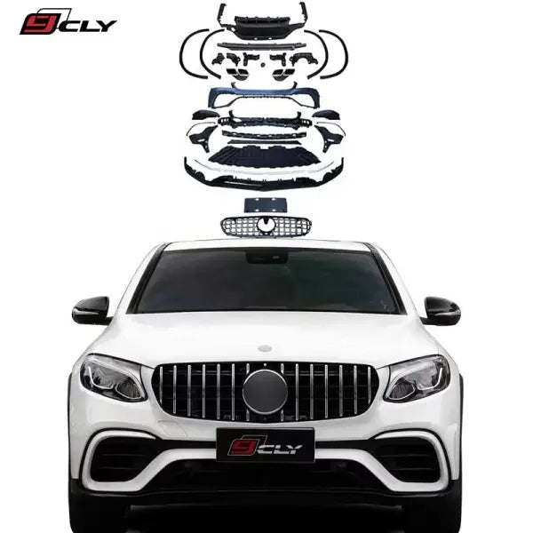 Car Bumpers for Benz GLC Coupe C253 GLC300 GLC260 Facelift GLC63 AMG Rear Car Bumpers Grill Inner Lining Rear Lip Pipe
