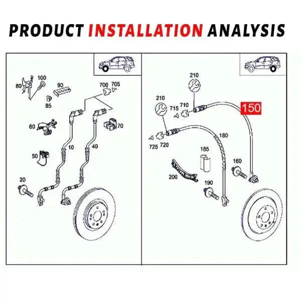 Car Craft Abs Wheel Speed Sensor Compatible With Mercedes