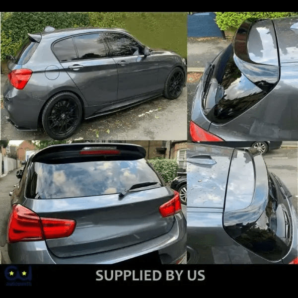 Car Craft 1 Series Spoiler Roof Spoiler Roof Wings Compatible with BMW 1 Series Spoiler Roof Spoiler Roof Wings 1 Series F20 2012-2016 Glossy Black AR-BMW-002