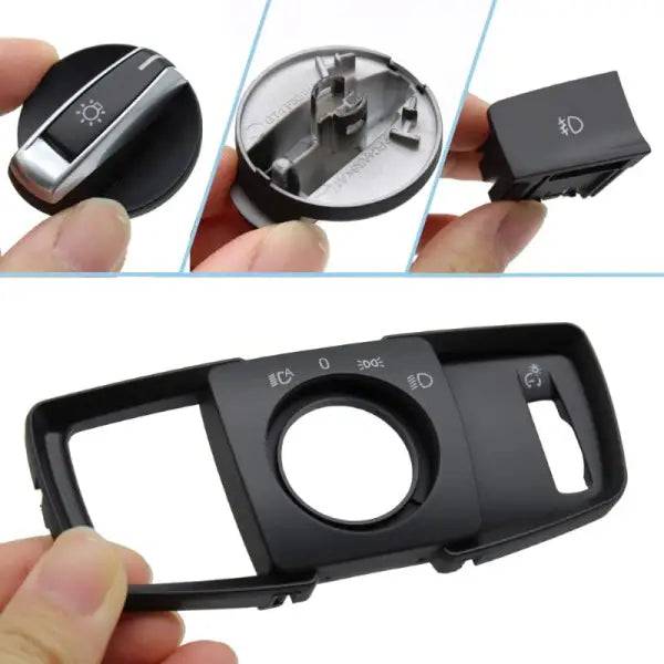 Car Craft 3 Series F30 Headlight Switch Cover Compatible With Bmw 3 Series Headlight Switch Cover 1 Series F20 2010-2015 3 Series F30 2012-2017 F34 X1 F48 2012-2016