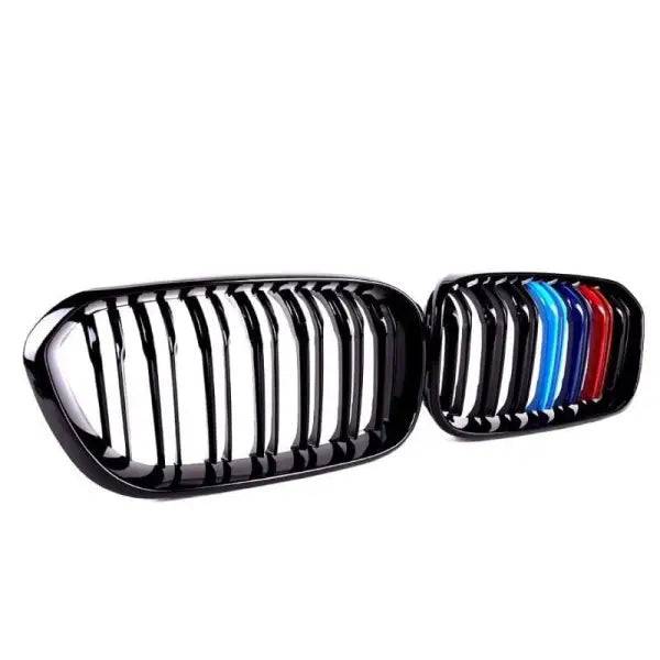 Car Craft Compatible With Bmw 1 Series F20 2011-2014 Front Bumper Grill Tri Color