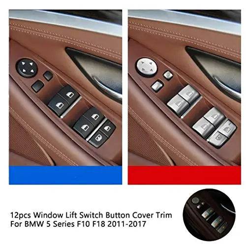 Car Craft Compatible With Bmw 5 Series F10 7 Series F02 6 Series F06 3 Series F30 F34 1 Series F20 X3 F25 X5 F15 X6 F16 Power Master Window Lifter Switch Button Regulator Main 6 Pin 61319241949 Chrome