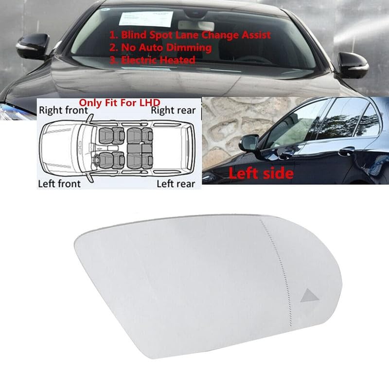 Car Craft Blind Spot Heated Rear Mirror Glass Compatible