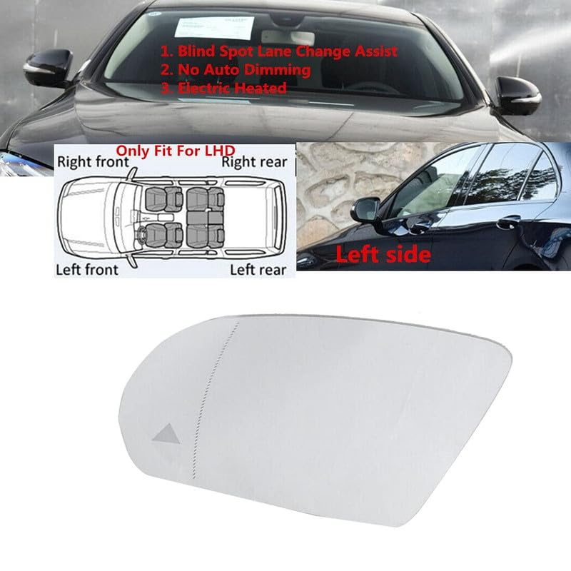 Car Craft Blind Spot Heated Rear View Mirror Glass