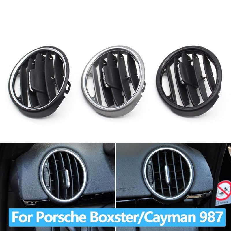 Car Craft Boxter Ac Vent Compatible With Porsche 2006-2012 Caymen Gray Silver Automotive Parts And