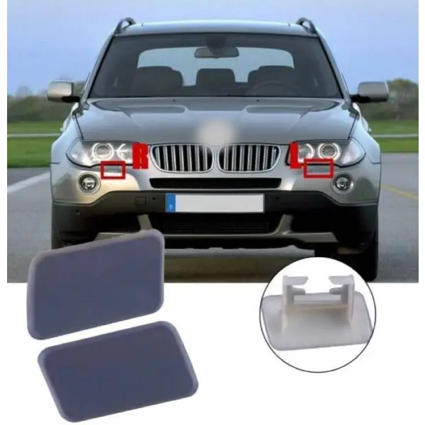 Car Craft Bumper Headlight Washer Cap Cover Compatible