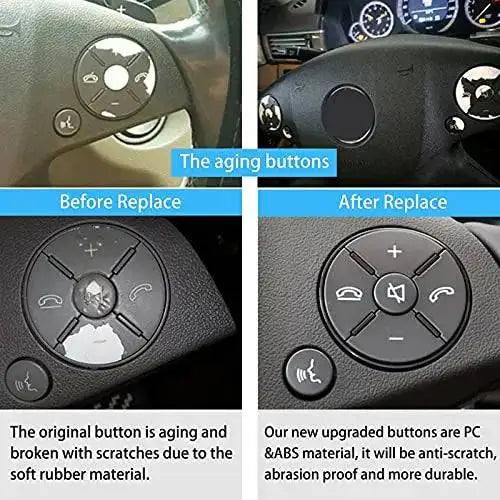 Car Craft C Class Steering Wheel Knob Button Compatible