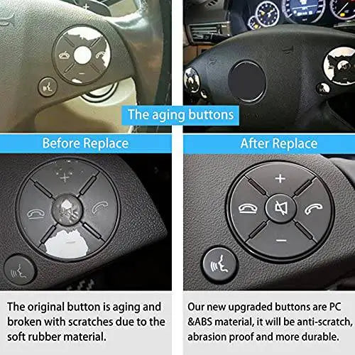 Car Craft C Class Steering Wheel Knob Button Compatible