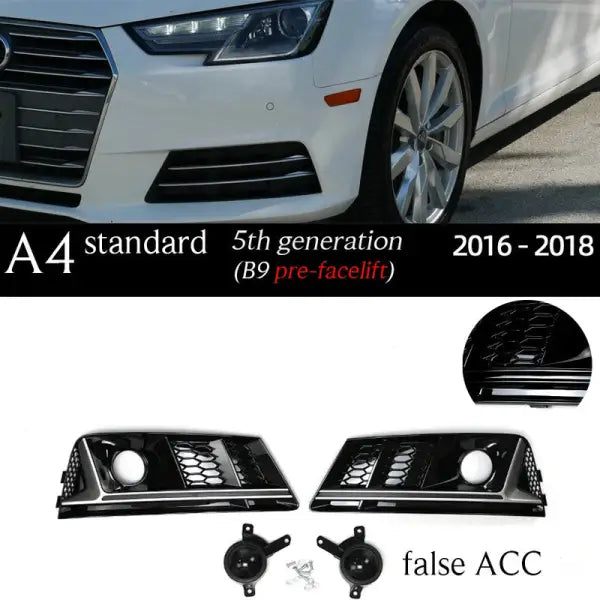 Car Craft Compatible With Audi A4l B9 Fog Lamp Grill Frame