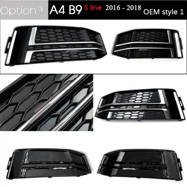 Car Craft Compatible With Audi A4l B9 Fog Lamp Grill Frame