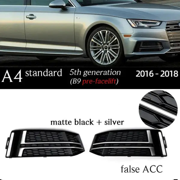 Car Craft Compatible With Audi A4l B9 Fog Lamp Grill Frame