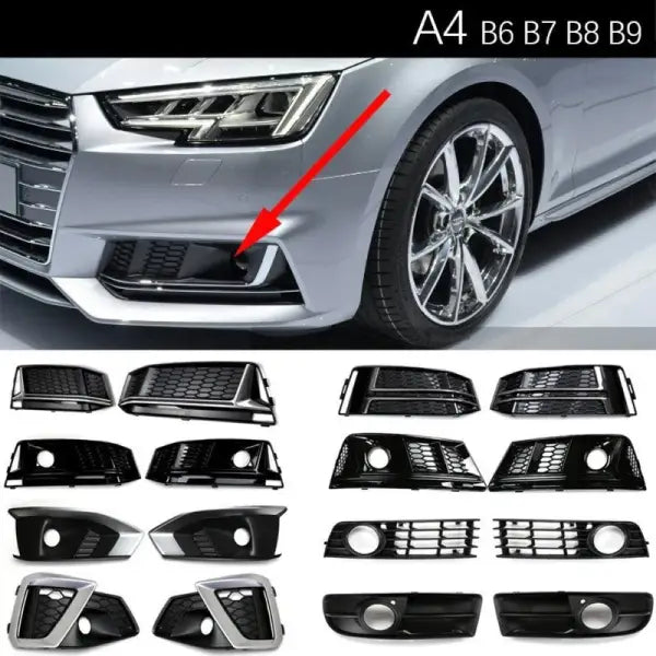 Car Craft Compatible With Audi A4l B9 Fog Lamp Grill Frame