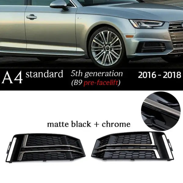 Car Craft Compatible With Audi A4l B9 Fog Lamp Grill Frame