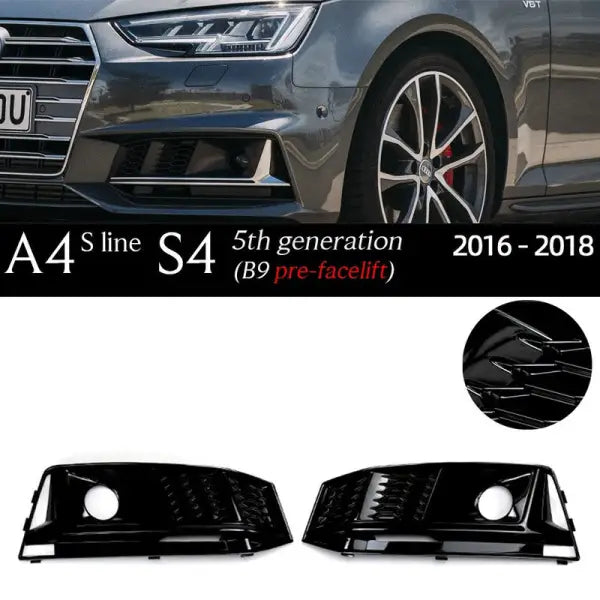 Car Craft Compatible With Audi A4l S4 Fog Lamp Grill Frame