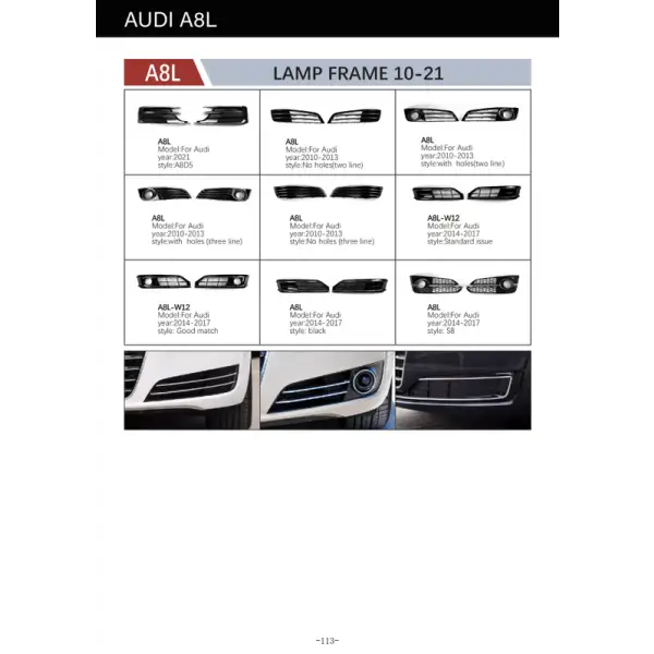 Car Craft Compatible With Audi A8 S8 2008 - 2010 Fog Lamp