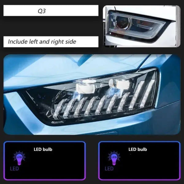 Car Craft Compatible With Audi Q3 2012-2018 Upgraded Head