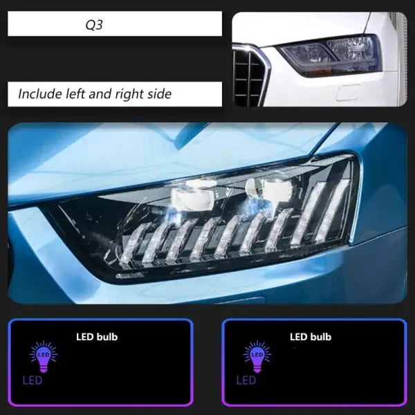 Car Craft Compatible With Audi Q3 2012-2018 Upgraded Head