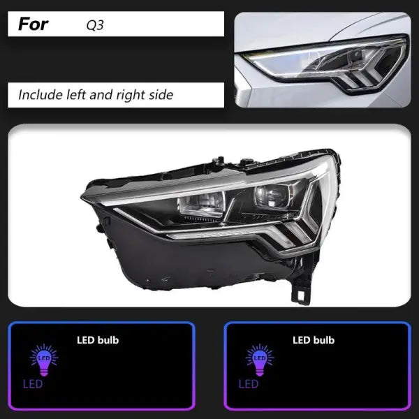 Car Craft Compatible With Audi Q3 2019-2024 Upgraded Head