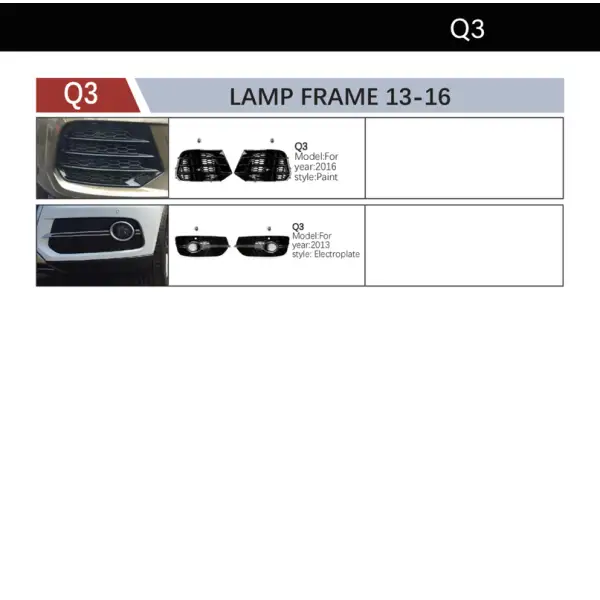 Car Craft Compatible With Audi Q3 Sq3 2012 - 2016 Fog Lamp