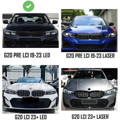 Car Craft Compatible With Bmw 3 Series G20 G28 2019-2022 Csl Yellow Laser Drl Led Boards Daytime Running Lights Module Bulbs Pre Lci Led Style Headlight - CAR CRAFT INDIA
