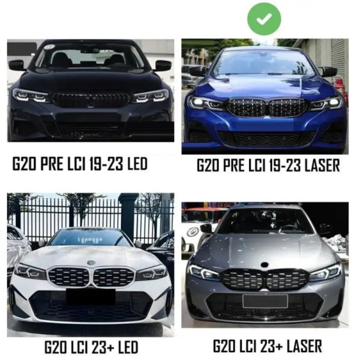 Car Craft Compatible With Bmw 3 Series G20 G28 2019-2022 Csl Yellow Laser Drl Led Boards Daytime Running Lights Module Bulbs Pre Lci Laser Style Headlight