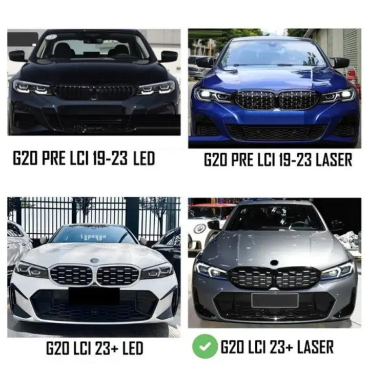 Car Craft Compatible With Bmw 3 Series G20 G28 2023+ Csl Yellow Laser Drl Led Boards Daytime Running Lights Module Bulbs Lci Laser Style Headlight