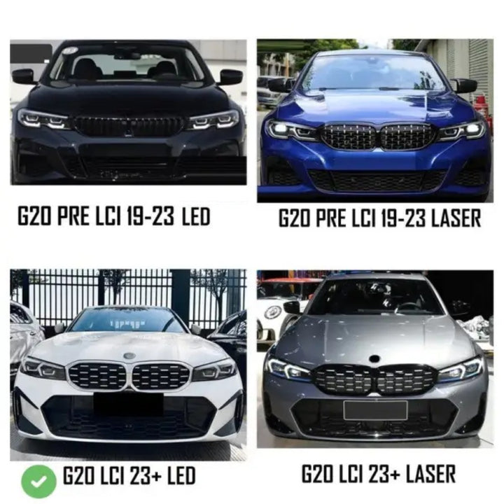 Car Craft Compatible With Bmw 3 Series G20 G28 2023+ Csl Yellow Laser Drl Led Boards Daytime Running Lights Module Bulbs Lci Led Style Headlight