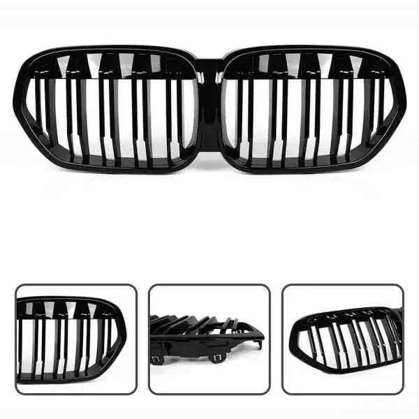 Car Craft Compatible With Bmw X1 F48 Lci 2019-2023 Front Bumper Grill Glossy Black CC-1663