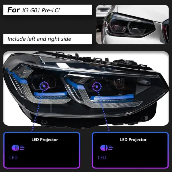 Car Craft Compatible With Bmw X3 G01 2018-2022 Car Front