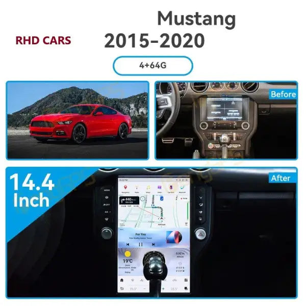 Car Craft Compatible With Ford Mustang 2015-2021 Android