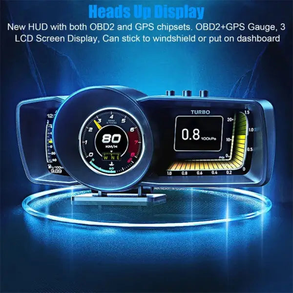 Car Craft Compatible With Car Hud Multi-function Dashboard