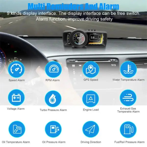 Car Craft Compatible With Car Hud Multi-function Dashboard