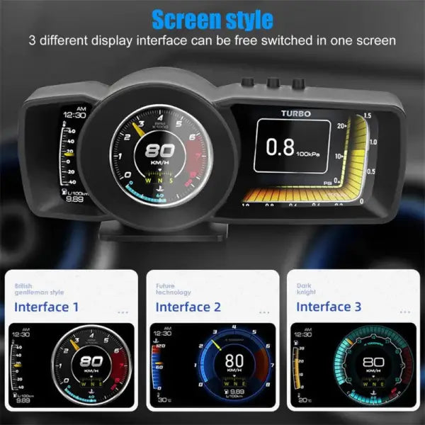 Car Craft Compatible With Car Hud Multi-function Dashboard