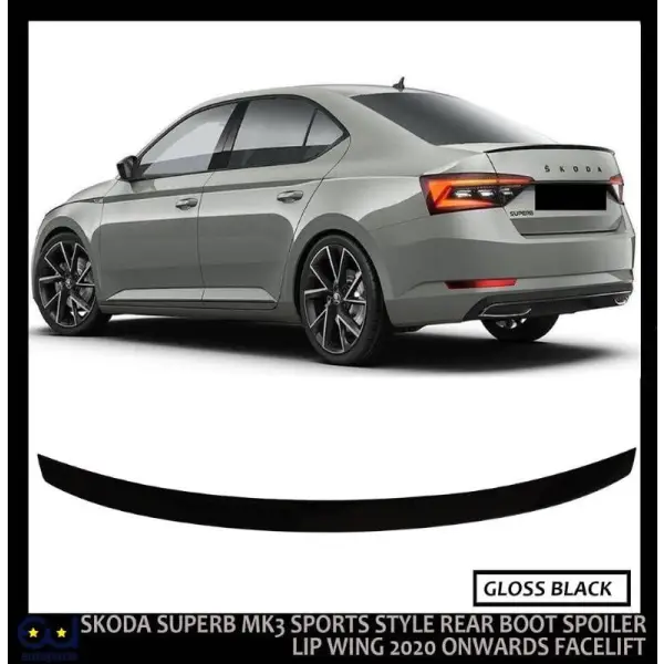 Car Craft Compatible with Skoda Superb 2021 Rear Trunk Wing