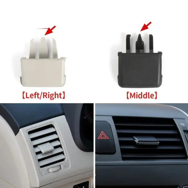 4x A/C Vent Blade Slice Clip Kit – Black For Toyota Corolla Air Vents