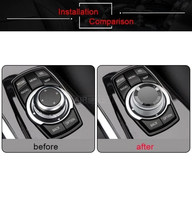CAR CRAFT Crystal Gear Knob Scroller Button Compatible with BMW 1 Series 2 Series 3 Series 5 Series 6 Series 7 Series X1 X3 X4 X5 X6 X7 Z4 Nbt 7 Button Style Scroller - CAR CRAFT INDIA