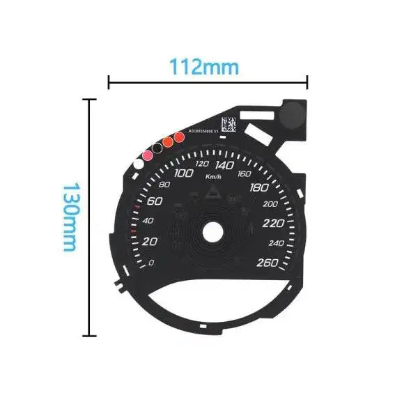 Car Craft Dashboard Speedometer Kilometer Sticker