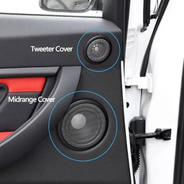 Car Craft Compatible with BMW 3 Series F30 F34 Gt 2012-2018 1 Series F20 2012-2014 Door Speaker Grill Cover Tweeter Black 51427281459